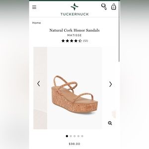 Coconuts Matisse Cork Wedge Sandals - Worn Once